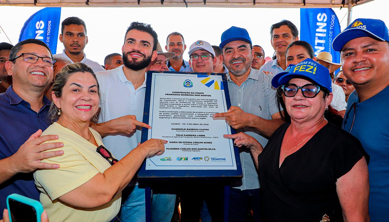 Integração entre Guaraí e Tupiratins é fortalecida com inauguração de Ponte Francisco Barbosa dos Santos pelo governador Wanderlei Barbosa