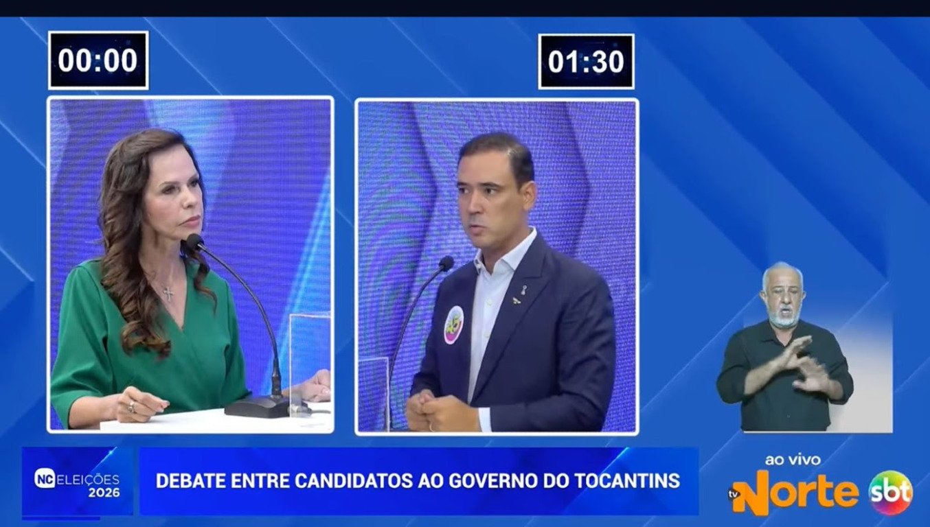 Vicentinho e Dorinha frente a frente no 2º turno: debate com vices no Tocantins.